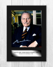 Enoch Powell A4 reproduction autograph photograph poster with choice of frame