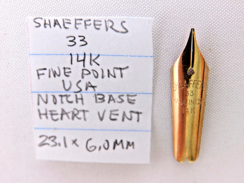 Nib replacement sheaffer s - nib, sheaffer's