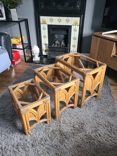 Fab vintage cane bamboo glass - vintage,