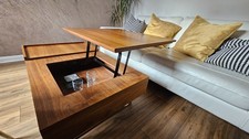 RRP £600 Dwell coffee table with desk & storage walnut & mocha  great condition