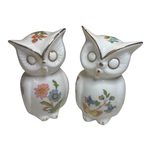 Aynsley bone china owl salt - aynsley,