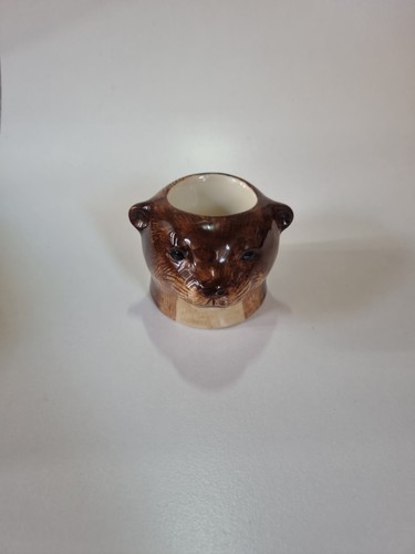 Quail ceramics otter face - otter, egg