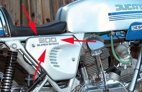 Ducati 900 bevel 1979 side - bevel,
