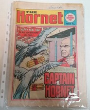 COMIC - Vintage UK Bronze Age Comic The Hornet Captain Hornet #591 Jan 4th 1975