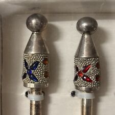 The Pier Jewelled Swizzle Sticks Silver Plated New Other Worn Box