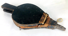 Bellows Ornament Wood Leather Old Broken Display Only