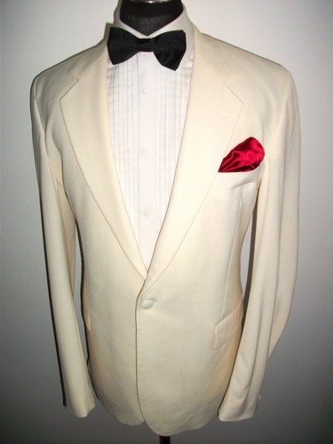 Ivory cream wool tuxedo - ivory,