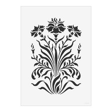 'Art Nouveau Carnations' Wall