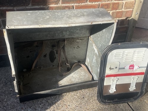 Vintage galvanised gas locker - gas,