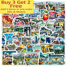 50pcs Waterproof Stickers USA