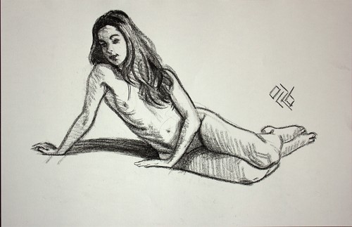 Original female charcoal - original,