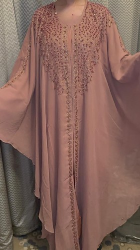 Dusty pink embellished batwing - dusty,