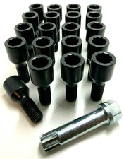 20 X ALLOY WHEEL BOLTS BLACK