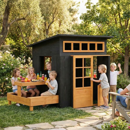 Qaba kids outdoor playhouse - qaba,