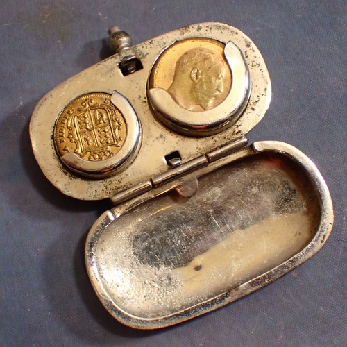 Antique sovereign and - antique, half
