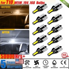 10x T10 501 Led White W5w Car