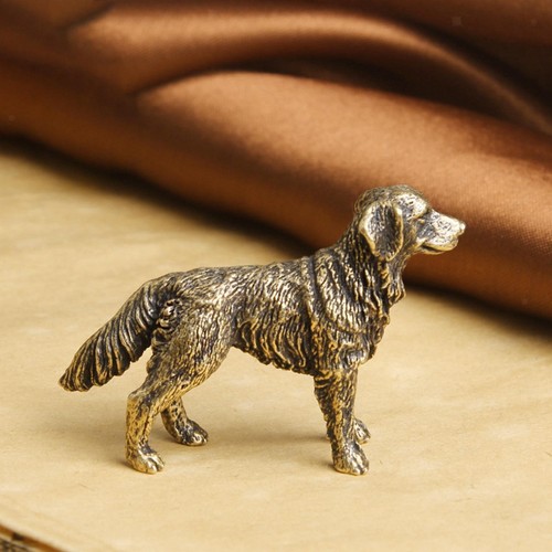Brass mini dog statue - mini,