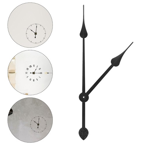 Large black aluminum clock - black,