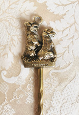 VINTAGE, BRASS TOASTING FORK