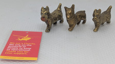 Brass Dogs x 3 Corgi & West Highland Terriers Free UK P&P RD9 #499