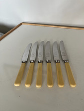 UNBOXED SET OF 6 COMPOSITE HANDLED & STAINLESS TABLE KNIVES (TK-1EE)