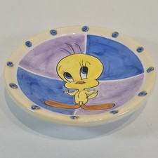 Vtge Looney Tunes Tweety Pie Bird 1999 Warner Bros Ceramic Saucer 13.5cm Plate