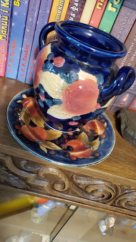 Antique signed rare blue base - antique,