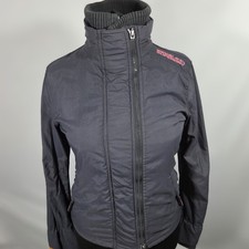 Superdry Jacket Women's Size M Charcoal & Pink Windcheater 