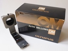 Olympus OM Auto Bellows-Boxed+Bellows Double Cable Release + Slide Copier - VGC
