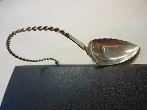 Solid silver spoon twist - silver,