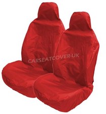Heavy Duty RED Waterproof Seat Covers for VAUXHALL VECTRA GSI VXR - 2 x Fronts
