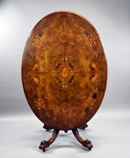 Victorian Burr Walnut Inlaid