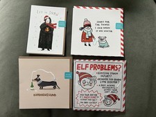 4 x Christmas/ Happy New Year cards OHH DEER / Gemma Correll Xmas funny GOT card