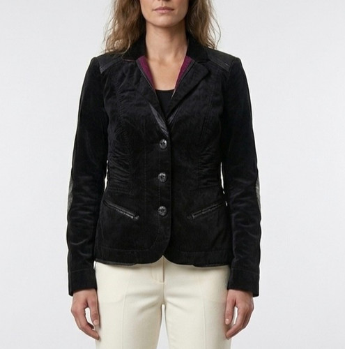 Biba black micro corduroy - biba, micro-corduroy