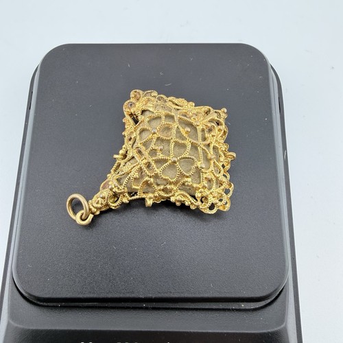 Antique gold plated filigree - gold,