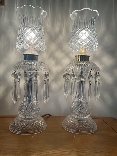 Pair stunning antique clear - pair,