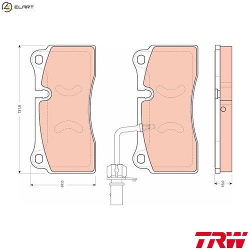 Brake pad set - set,
