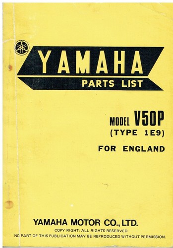 Yamaha v50p spec - (type, 1e9)