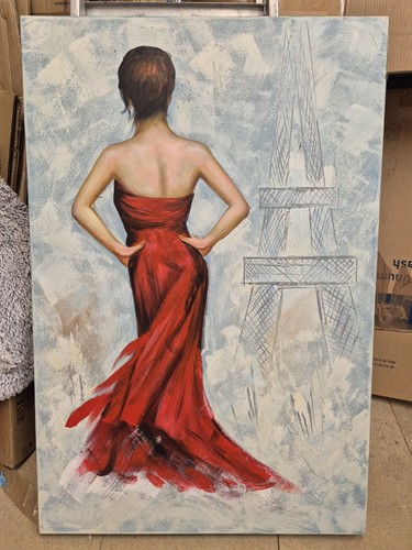 Next hand painted on - on, canvas