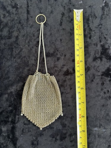 Vintage chain mail coin - chain,