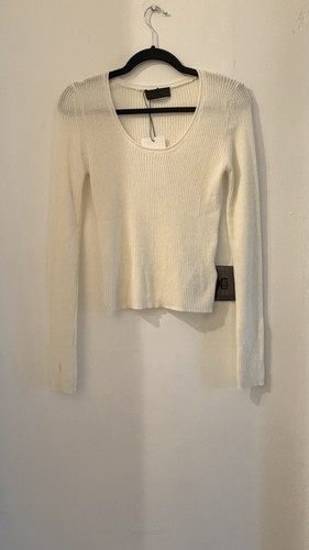 Zara white wool - white, rib