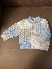 Hand Knitted Baby Boy Cardigan 0-3 Months