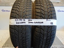 215/70/16 Tyres Pair of Part Worn General Snow Grabber Plus 100H 5mm Tires Two
