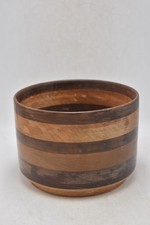 Vintage Turned Oak Wooden Bowl
