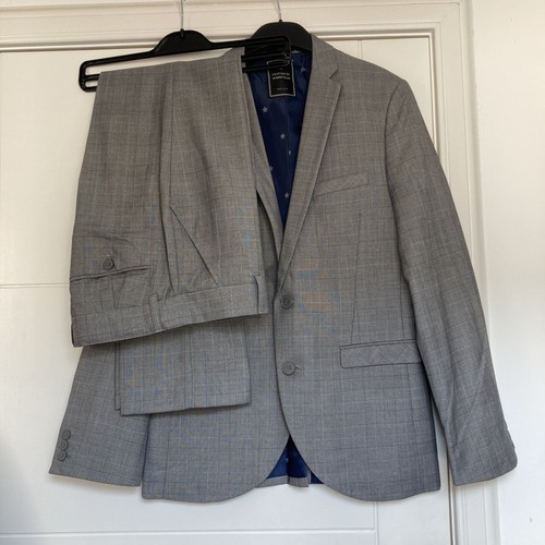 Next grey check boys - grey, suit