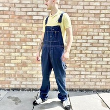 Dickies Denim Dungarees Size 32"  Navy Workwear Overalls Mens Approx Size Medium
