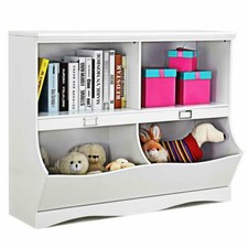 White Wood Kids Storage Cubby