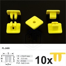10x Yellow Plastic Screw