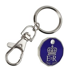 Queen Elizabeth EIIR Double sided Trolley locker Token Keyring 1 unit Jubilee