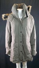 Roman Size 22 Taupe Ladies Winter Coat Hooded Polyester Mix Zip Pockets